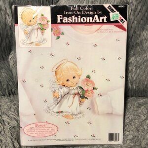 Vintage 1994 FashionArt Dimensions “Sweet Baby Angel” Iron-On Transfer